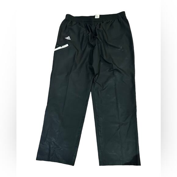 Adidas Black Track Pants with Zip Ankle and Drawstring at Waist XL - Picture 1 of 8